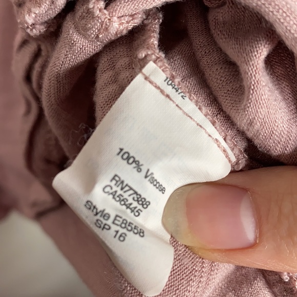 Madewell anthem forward seam long sleeve t-shirt in ash stone pink size S - Picture 8 of 9